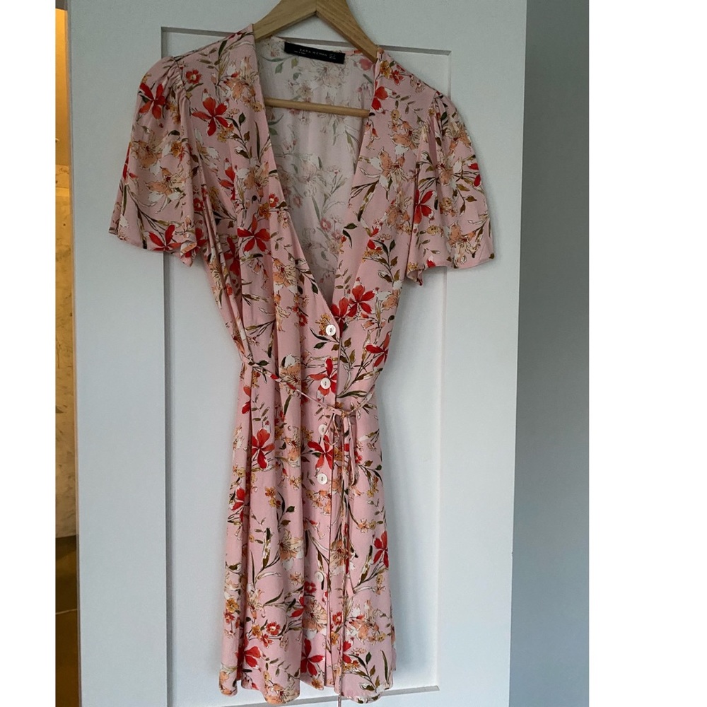Zara floral mini dress